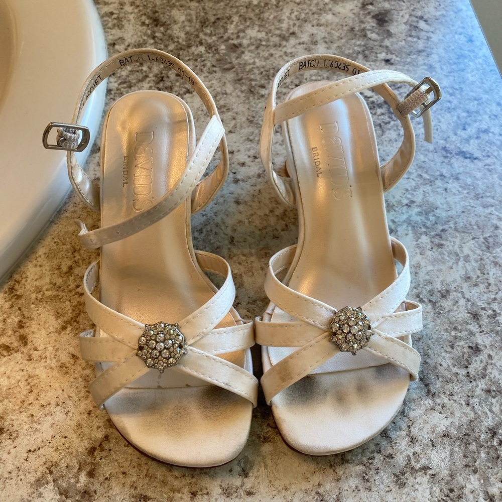 Size 10 David’s bridal little girl shoes